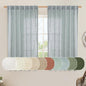 Linen Semi Sheer Curtains 48 Inch by LAMIT