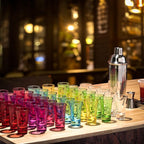 M&N HOME Purple Shot Glasses, 2 Oz Set of 6, Whiskey, Tequila, Cocktail, Round Glasses for Vodka, Spirits & Liquors