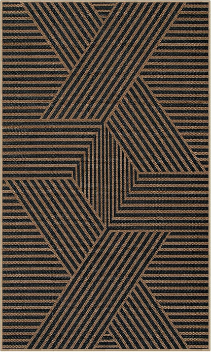 Lahome Enfys Modern Geometric Outdoor Easy Jute Rug, 3x5 Indoor Outdoor Rugs - Image 8