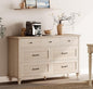 WAMPAT Beige 7 Drawers Dresser for Bedroom, Wide Chest of Drawers Kids Dresser by WAMPAT