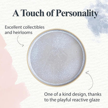 Portmeirion Minerals 10.5" Dinner Plate, Aquamarine - Modern Stoneware Tableware with Gentle Curves, Durable & Stylish for Dining, Microwave & Dishwasher Safe - Sleek Dinnerware Collection