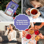 Tiesta Tea - Nutty Almond Cream, Loose Leaf, Cinnamon Almond Herbal Tea, Premium Non-Caffeinated Blend, Make Hot or Iced & Brews Up to 25 Cups, 12.6oz Resealable Pouch, Pack of 6