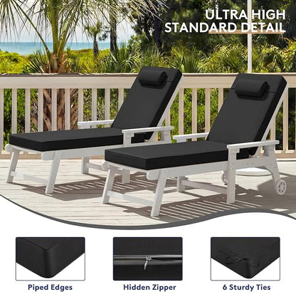 Chaise Lounge Cushion for Outdoor Furniture, Waterproof, Fade-Resistant and - Image 7