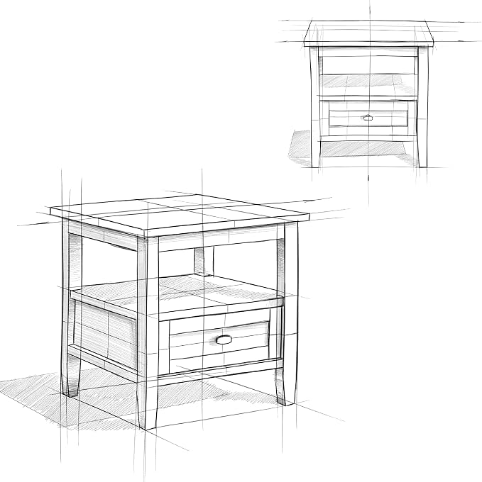 SIMPLIHOME Warm Shaker Solid Wood 20 inch Wide Rectangle Transitional End Side - Image 14
