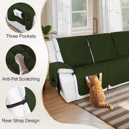 HDCAXKJ 100% Waterproof Reclining Sectional Couch Covers L Shape Recliner Sofa - Image 7