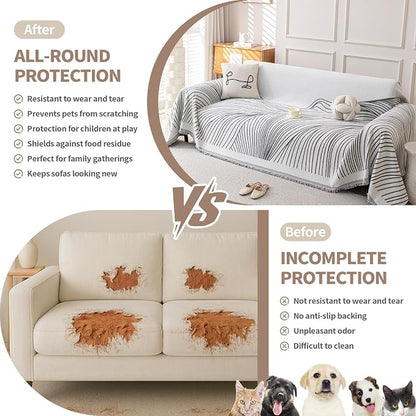 Boho Chenille Couch Cover for Dogs, Non Slip Sofa Cover, Couch Slipcover Covers - Image 4