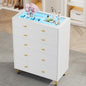 5 Drawer Dresser for Bedroom, 30.7" W x 38" H Tall Tempered Glass Top Dresser by DesignedforYourHome