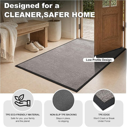 Super Absorbent Front Door Mat, Non-Slip Washable Indoor Doormats, Low Profile - Image 5