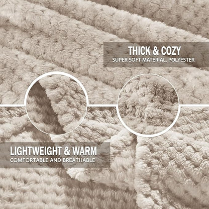 Exclusivo Mezcla Large Waffle Fleece Throw Blanket - Image 5