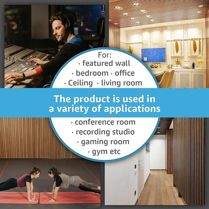 Art3d 4 Pack 47.2 x 23.6in. Wood Slat Acoustic Panels - Image 7