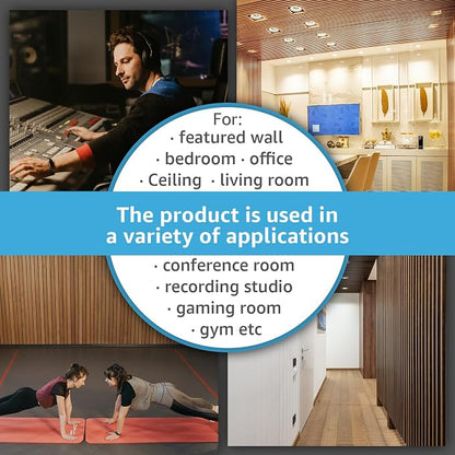 Art3d 4 Pack 47.2 x 23.6in. Wood Slat Acoustic Panels - Image 6