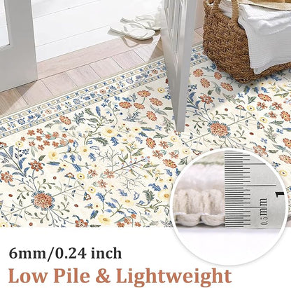 Yamaziot 2x8 Washable Hallway Runner Rug Non Slip Carpet, Colorful Beige | Soft - Image 4