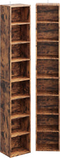 IRONCK Tall Narrow Bookshelf 8 Tiers 71in Set of 2, Compact Corner Bookcase by IRONCK