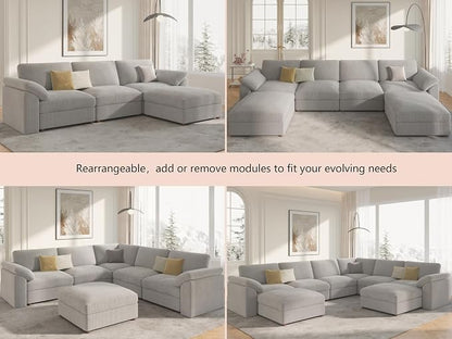 EASE MOOSE Sectional Modular Sofa, Comfty 3 Seat Cloud Couch, FSC Certified - Image 5