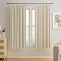 Cream Beige Room Darkening Privacy Curtains 72 x 63 Inches Long, 72 Inch Wide by KEQIAOSUOCAI