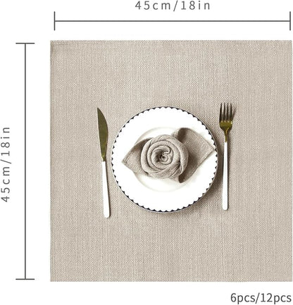 BALCONY & FALCON Cloth Napkins Set of 12 Washable Linen Napkins Absorbent - Image 4