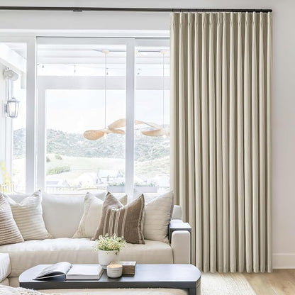 Burlywood Birch 100% Blackout Pinch Pleated Linen Curtains 94 Inches Long | - Image 7