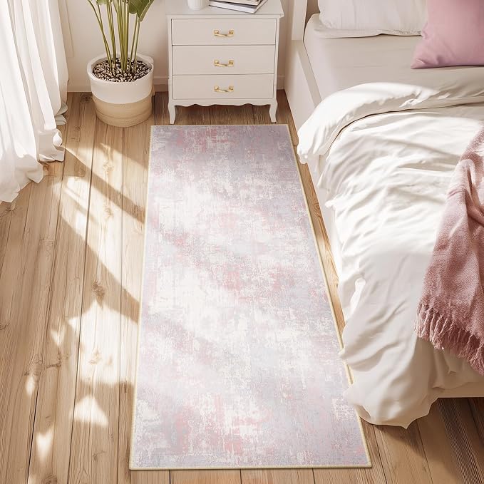 RELEANY Washable Runner 2'x8' Abstract Area Rug - Image 5