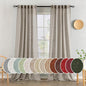 MIULEE Burlywood Birch Linen Curtains 52x96 Inch Long 2 Panels by MIULEE