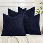 Set of 4 Soft Textured Decorative Throw Pillow Covers 22x22 Inch Cozy Farmhouse by Cozoomy