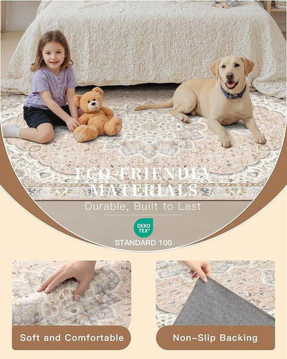 Madane Washable Area Rug 2x3 Small Entryway Rugs Non-Slip, Low Pile Floor Carpet - Image 5