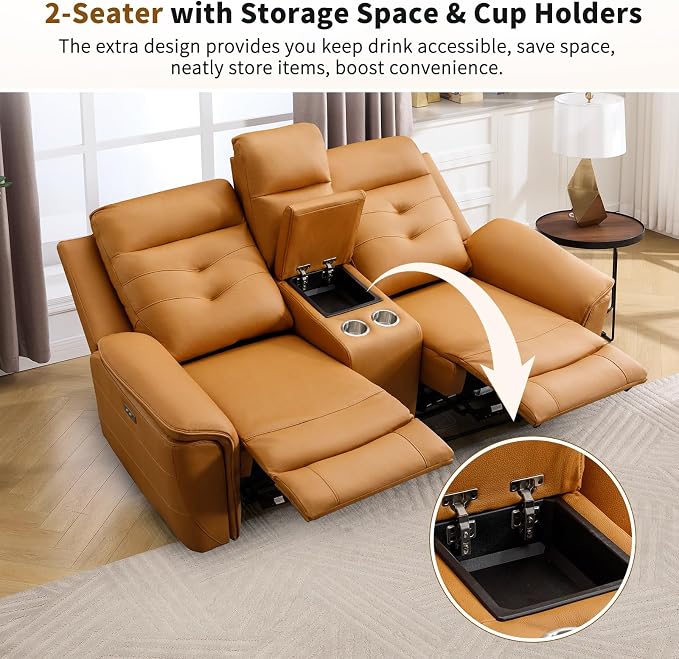 ANJ 3-Piece Faux Leather Power Recliner Sofa Set - Image 5