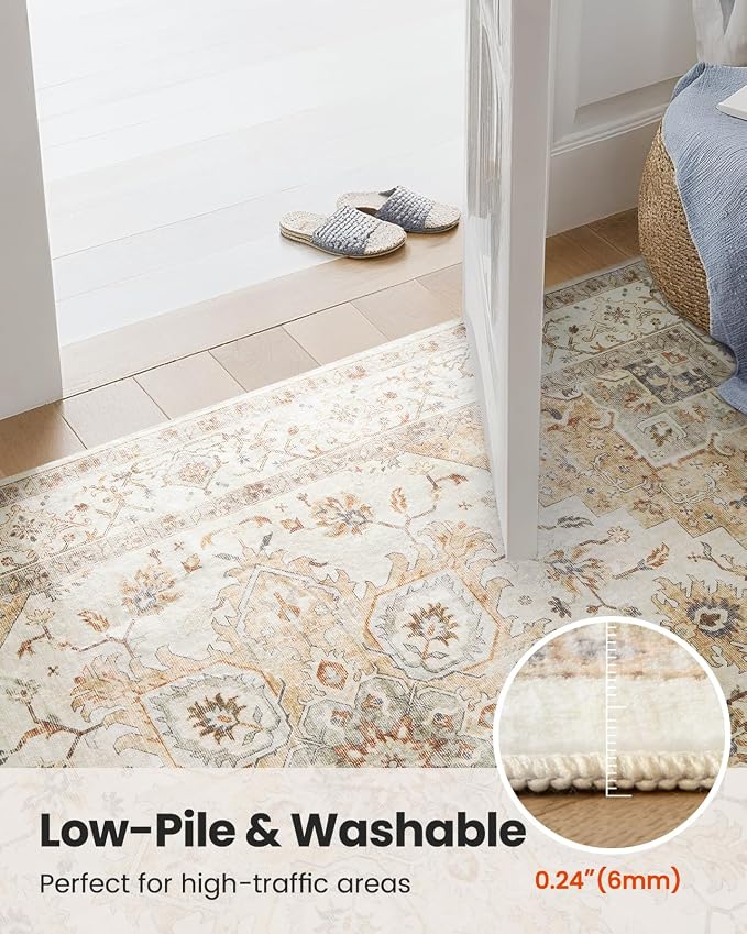 AMADA HOMEFURNISHING 2x6 Washable Runner Rug, Low-Profile Kitchen Rugs - Image 6