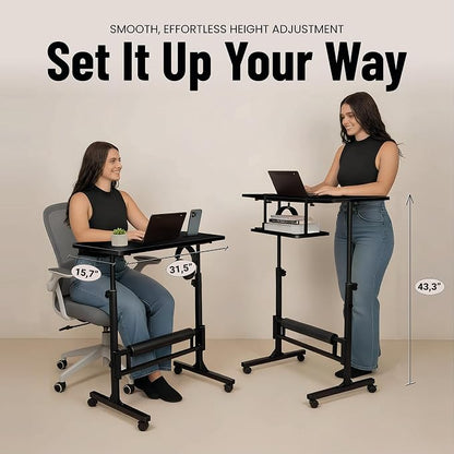 Model 2026 Adjustable Height Rolling Desk - Image 3