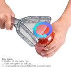 Jar Opener for Weak Hand & Seniors with Arthritis,Easy Twist Off Bottle Caps,Patent | Unique Kitchen Gadgets, Christmas Gifts for Elderly/Women/Men (Orange)