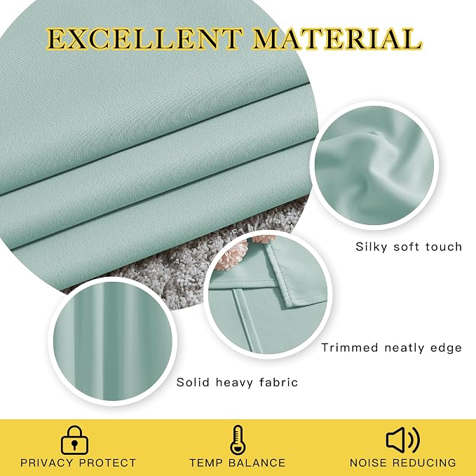 NICETOWN Blackout Curtain Panels Grommet - Image 4