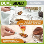 Spring Chef Magnetic Measuring Cups & Spoons Set (Patent Pending), Strong N45 Magnets, Heavy Duty Stainless Steel Fits in Spice Jars for Baking & Cooking, BPA Free, Round Set of 15 with Leveler, Mint