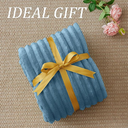 BEDELITE Ribbed Fleece Throw Blanket - Image 6