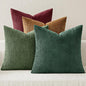 MIULEE Soft Corduroy Decorative Throw Pillow Covers Christmas Green 18x18 | Set by MIULEE