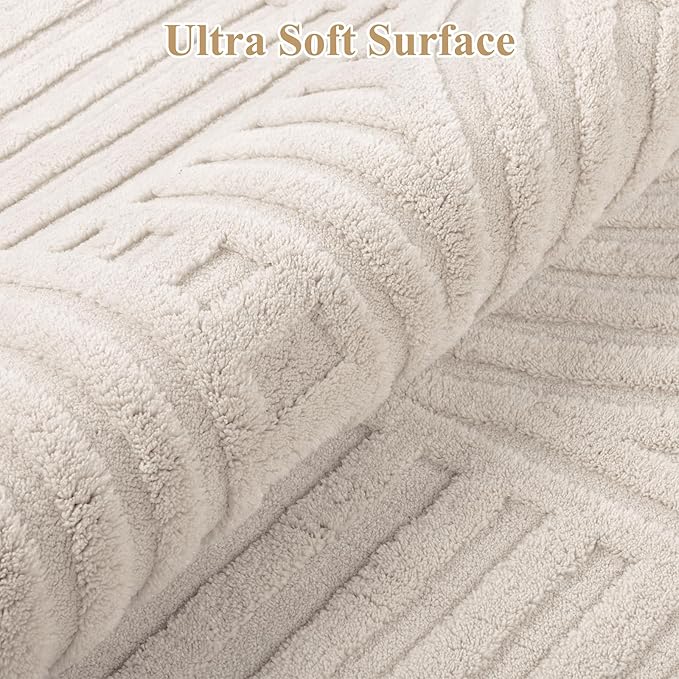 Pauwer 3x5 Area Rugs for Living Room, Modern Non Slip Washable Rug, Soft Fluffy - Image 3