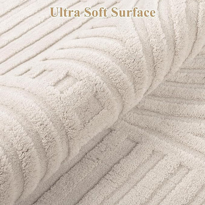 Pauwer 4x6 Area Rugs for Living Room, Modern Non Slip Washable Rug, Soft Fluffy - Image 3