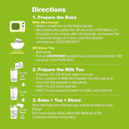 J WAY Instant Boba Bubble Pearl Matcha Milk Tea Kit with Authentic Brown Sugar Tapioca Boba, Ready in Under One Minute, Paper Straws Included - 3 Servings