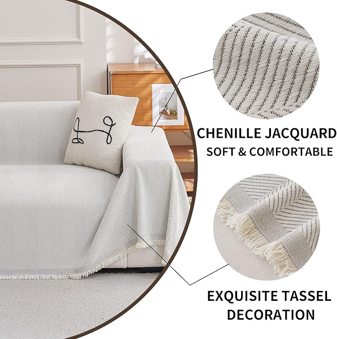 HAOMAIJIA Chenille Couch Cover Sofa Covers - Image 8