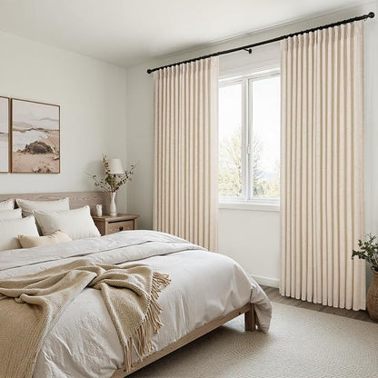 Topfinel Pinch Pleated Curtains 90 Inches Long 2 Panels Set, Sand Beige Semi - Image 8
