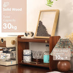 Coffee Mug Holder Wooden Cup Rack Mug Display Shelf Coffee Cup Holder for Countertop With 4 Mug Cups 2 Tier Wood Coffee Mugs Holder for Kitchen Coffee Cup Storage