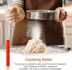 Rolling Pin Dough Roller for Baking with Thickened Non Stick Silicone Metal Handle Rolling Pin Stainless steel Fondant Roller Pin Cookie Pastry Kitchen Accessories 13.8 X 1.5 Inches