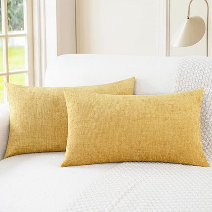 CaliTime Decorative Couch Throw Pillow Covers 26 X 16 Inches Gold | Pack of 2 by CaliTime