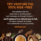 Venture Pal Mushroom Coffee with 12 Adaptogenic Functional Mushrooms with Ashwagandha, Lion's Mane, Chaga and Probiotics, 1200mg Mushrooms Instant Coffee for Focus, Digestion & Immunity - 40 Servings