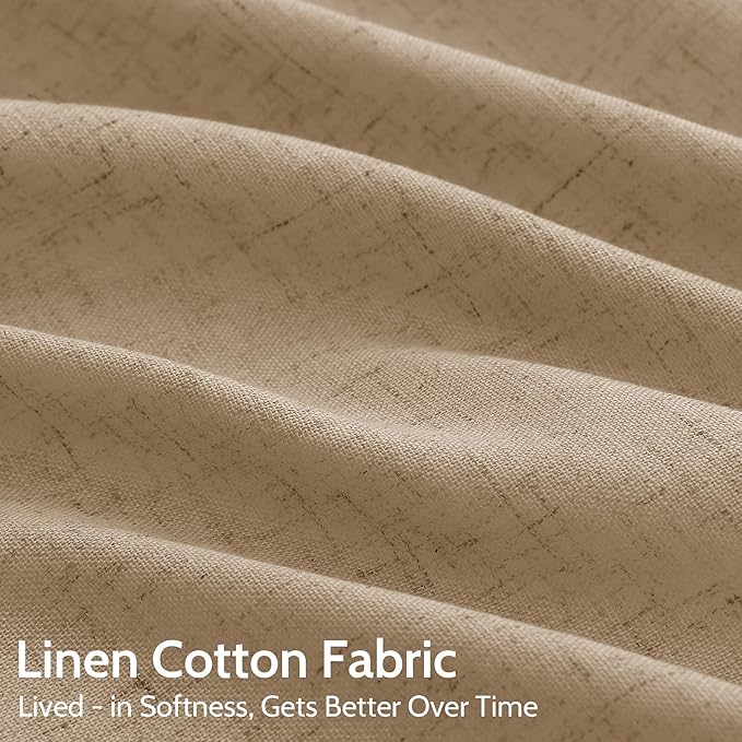 Sand Beige Curtains 102 Inches Long - Image 4