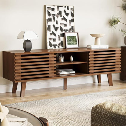 MAISONARIA Living Room Table Sets of 2, Mid Century Coffee Table & Dresser TV - Image 2