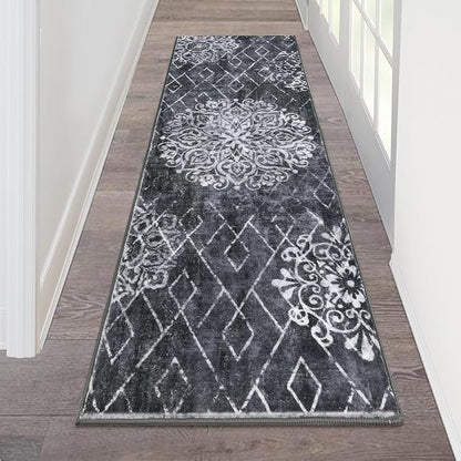 HEBE Hallway Runner Rug 2'x6', Washable Non Slip Kitchen Rug Runner | Soft Boho by HEBE