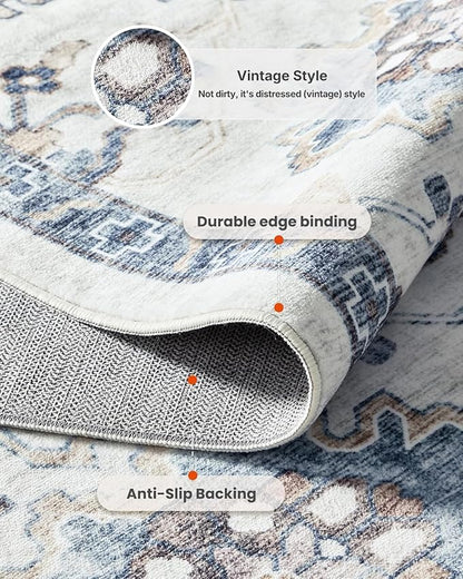 AMADA HOMEFURNISHING 9x12 Washable Area Rug, Low-Profile Large Area Rug - Image 7