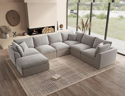 ohllob Oversized Cloud Couches for Living Room, Boneless Sectional Couch by Ohllob
