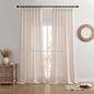 Joydeco Linen Curtains for Living Room, Semi Sheer Drapes Window Long Curtains by JOYDECO
