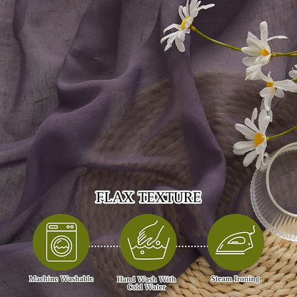 NICETOWN Flax Linen Sheer Curtains - Image 4
