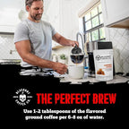 Blackout Coffee Caramel Cream Flavored Coffee - Ground Coffee, Fresh Roasted In the USA,12 oz pouch